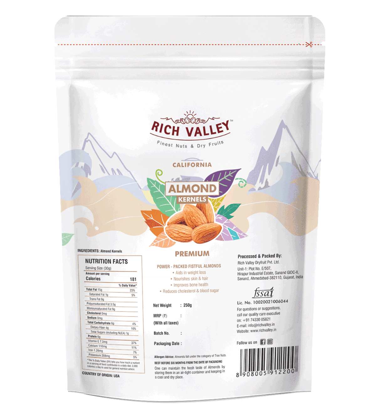 California Almond Kernels (Premium)