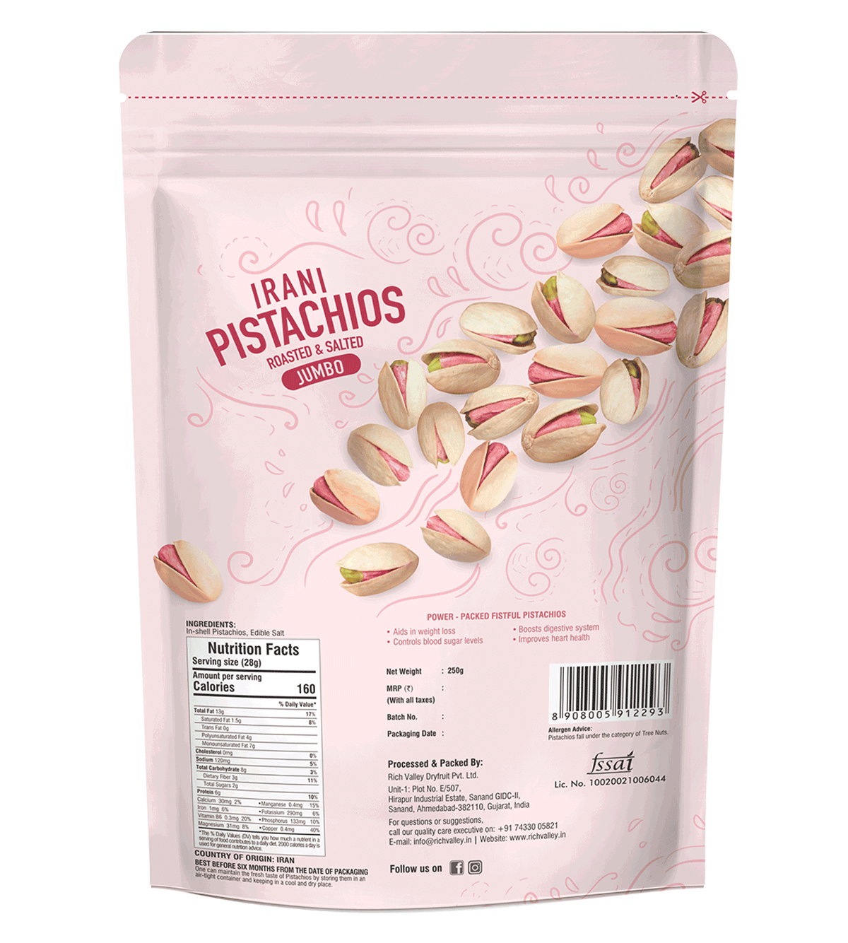 Irani Pistachio – Roasted & Salted (Jumbo)