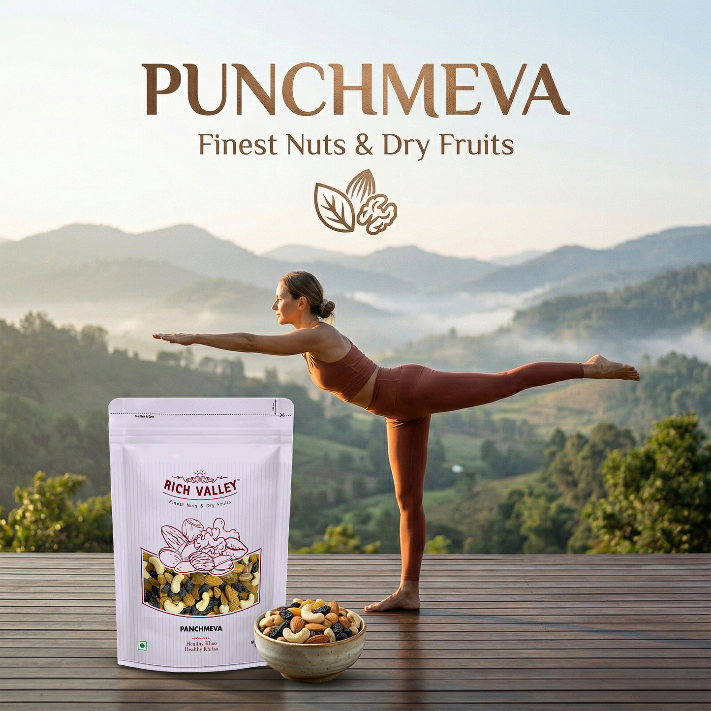 Yummy Punchmeva mix of finest nuts and dry fruits like almonds, cashews, raisins, and dates, packed with energy boost, heart health, and immunity perks.