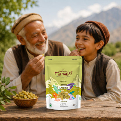 Afghani Green Raisins (Premium), 250 gm Pouch