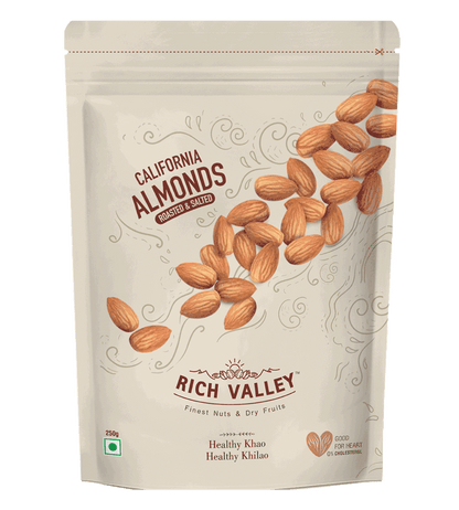 California Almond (Roasted & Salted), 250 gm Pouch