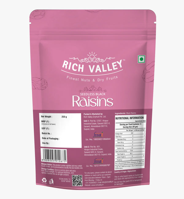 Balck Raisins – Seedless