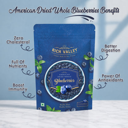 American Dried Whole Blueberries, 200 gm Pouch