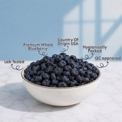 American Dried Whole Blueberries, 200 gm Pouch