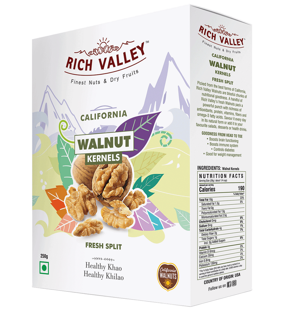 California Walnut Kernels (Fresh Split) Premium Quality 200g – Rich ...