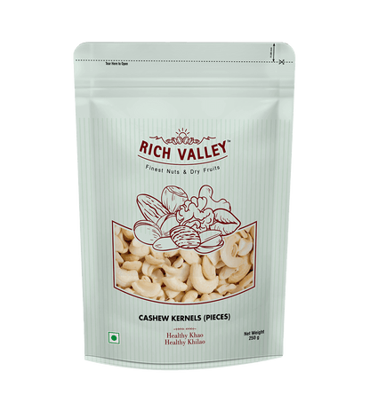 Cashew Kernels (Pieces), 250g Pouch