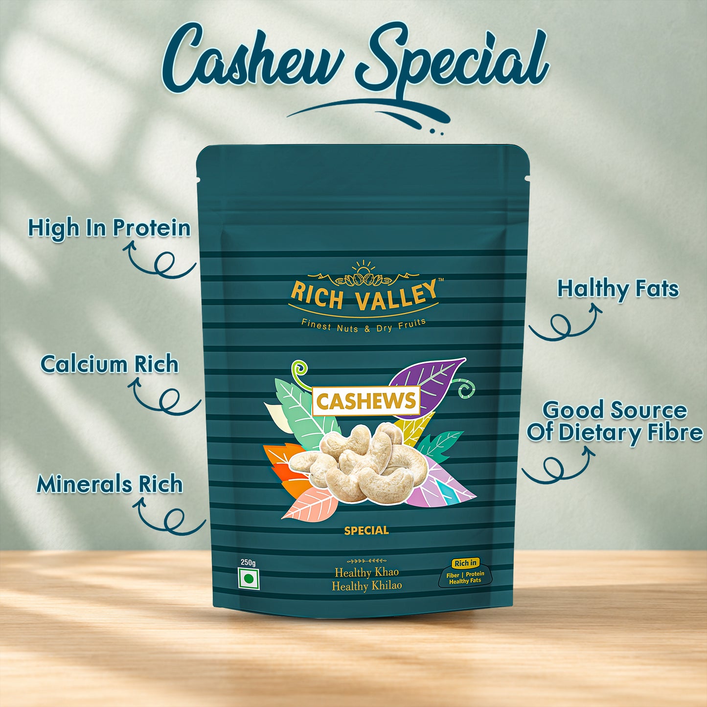 Cashews (Special), 250 gm Pouch