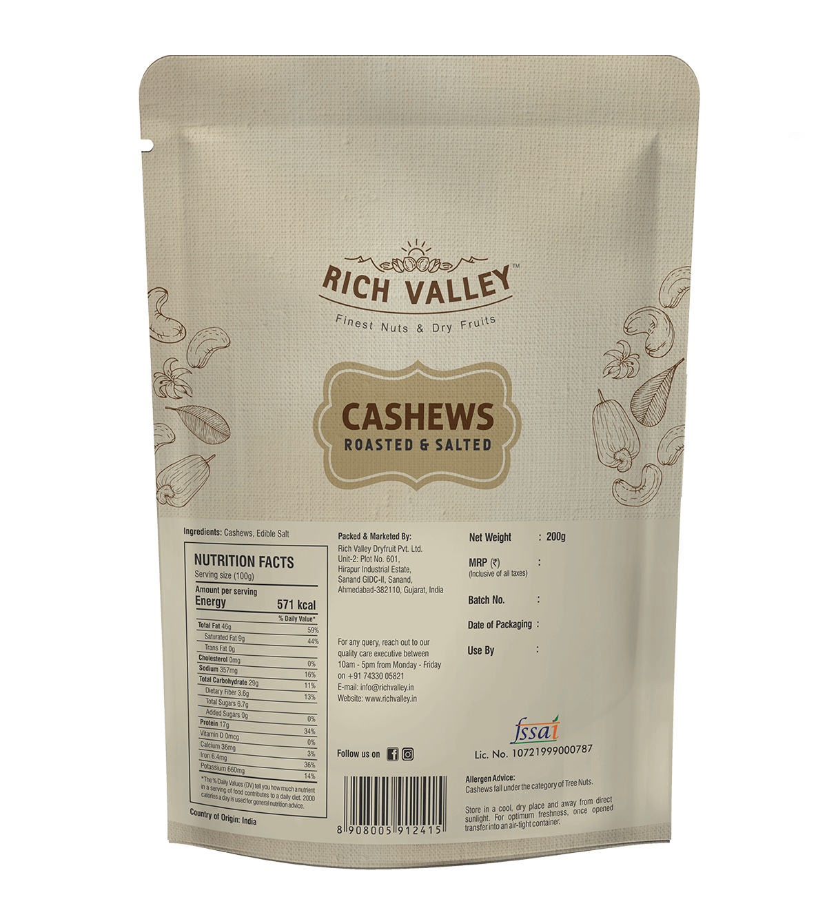 Cashews Roasted & Salted