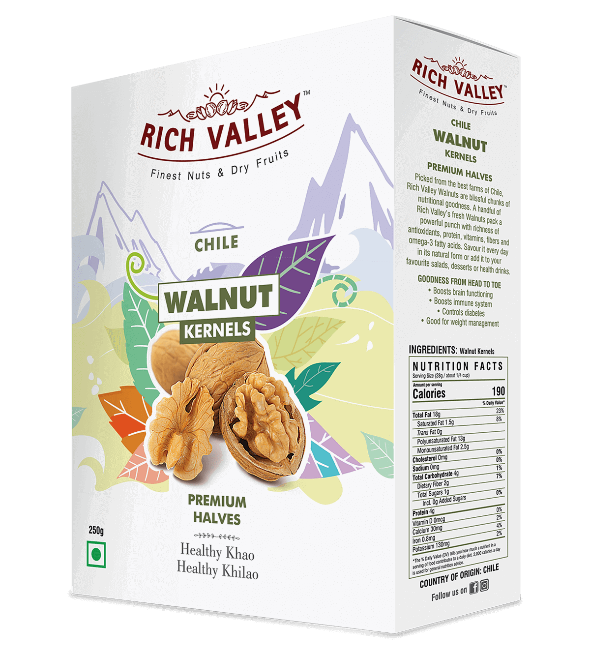Chile Walnut Kernels (Premium Halves)