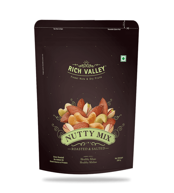 Nutty Mix (Roasted And Salted), 200 gm Pouch
