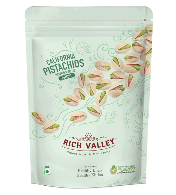 California Pistachio – Roasted & Salted (Jumbo), 250 gm Pouch