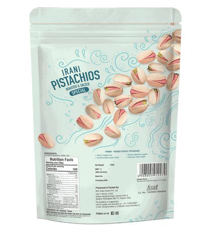 Irani Pistachio – Roasted & Salted (Special), 250 gm Pouch