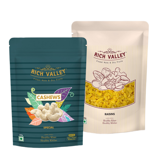 Cashews (Special) & Indian Raisins (250g Each)