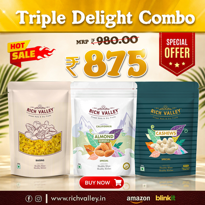 Triple Delight Combo (Almond Special, Cashew Special, Raisins)