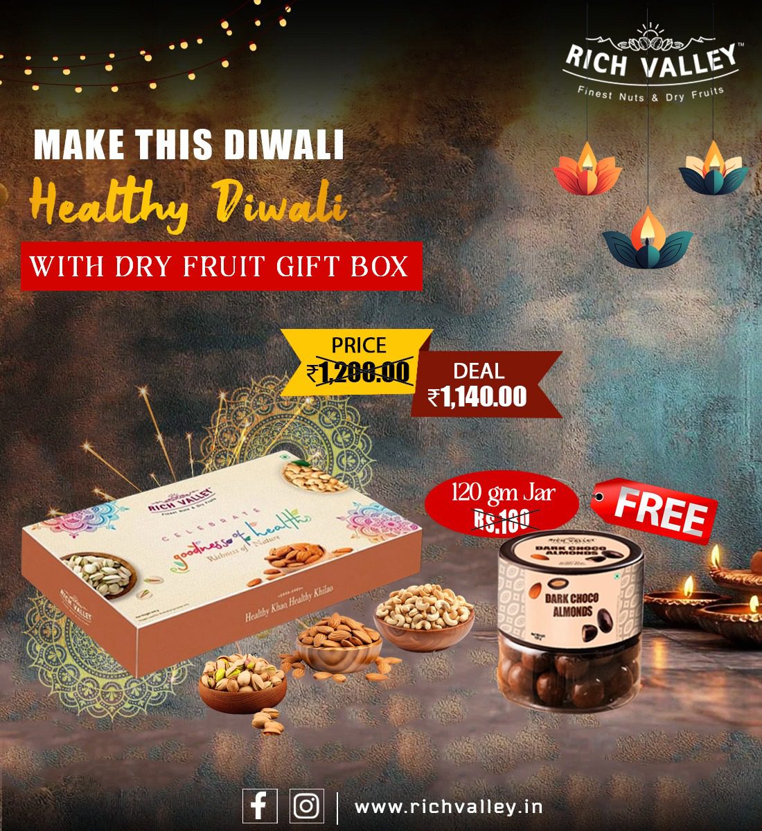 Rich Valley Diwali Dry Fruit Gift Box