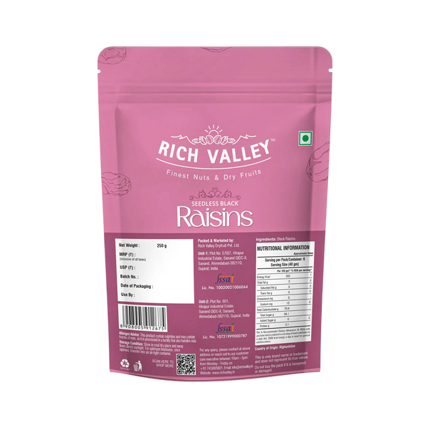 Black Raisins – Seedless