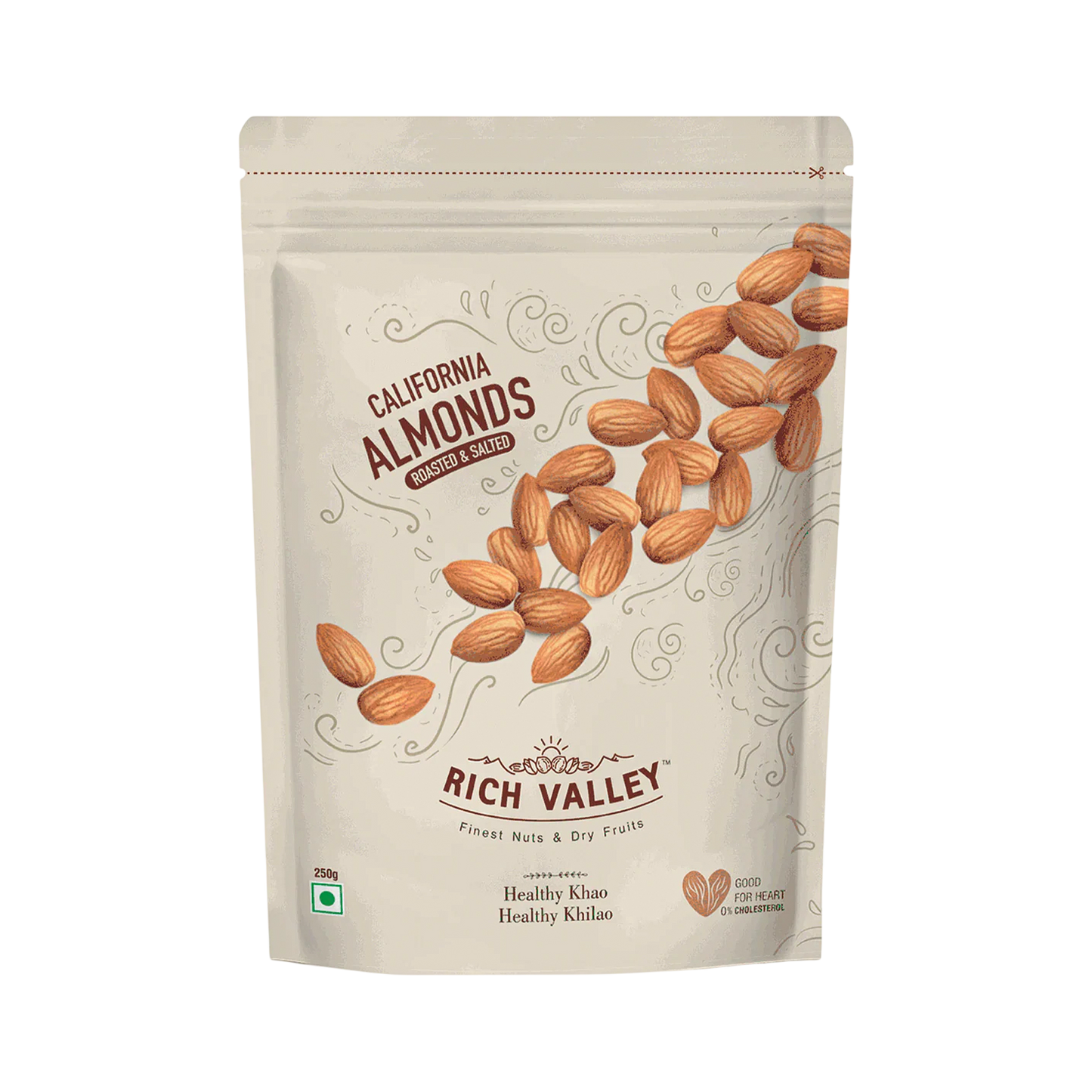 California Almond (Roasted & Salted), 250 gm Pouch