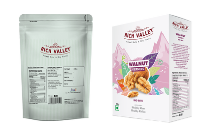 Cashew Pieces & California - Walnut Kernels (Big Bite) (250g Each)