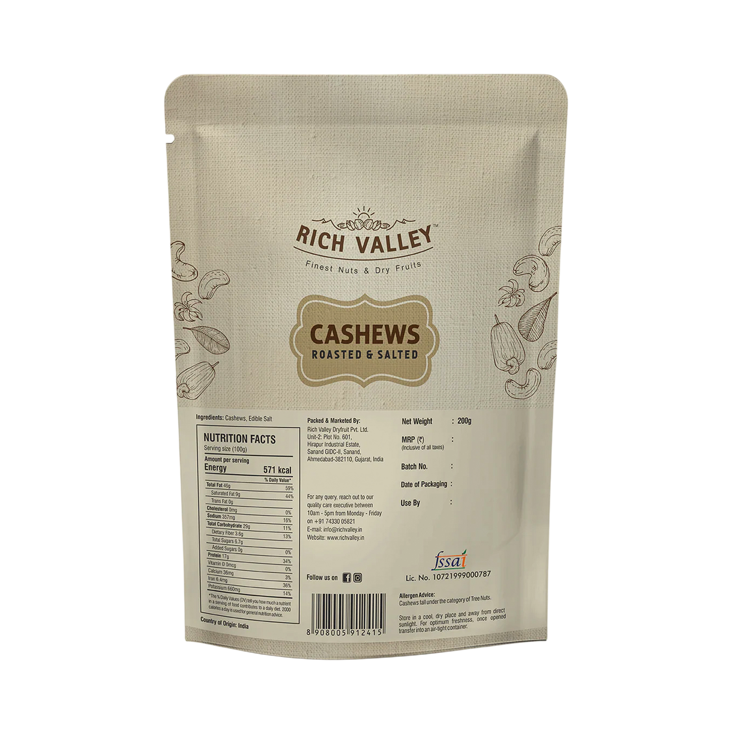 Cashews Roasted & Salted