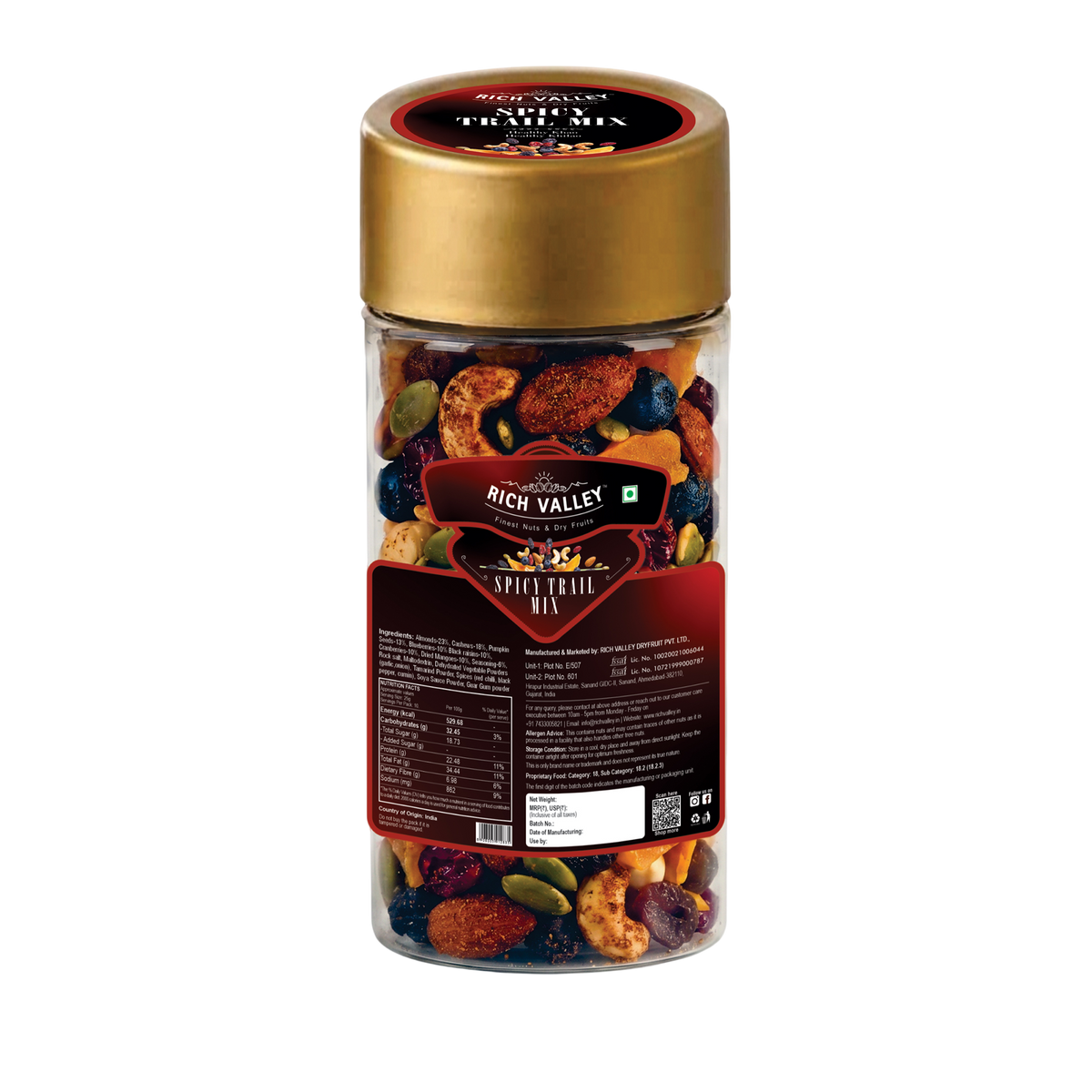 Spicy Trail Mix - Back Label