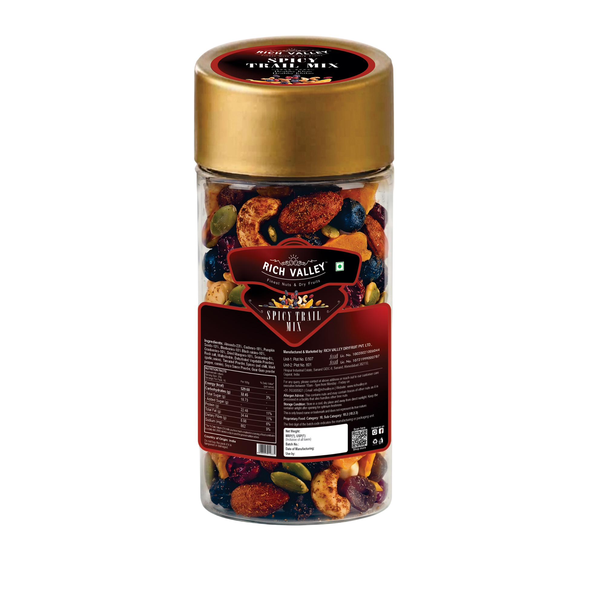 Spicy Trail Mix - Back Label