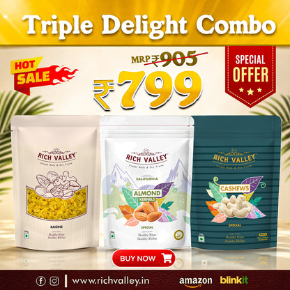 Triple Delight Combo (Almond Special, Cashew Special, Raisins)