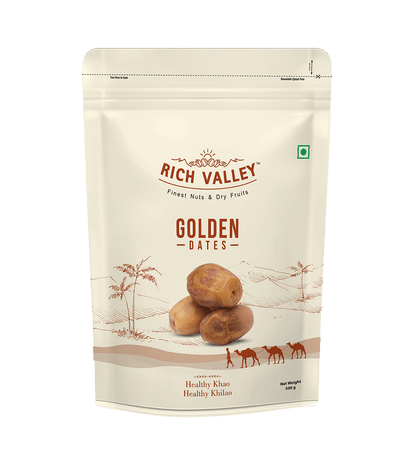 Rich Valley Golden Dates packaging on white background