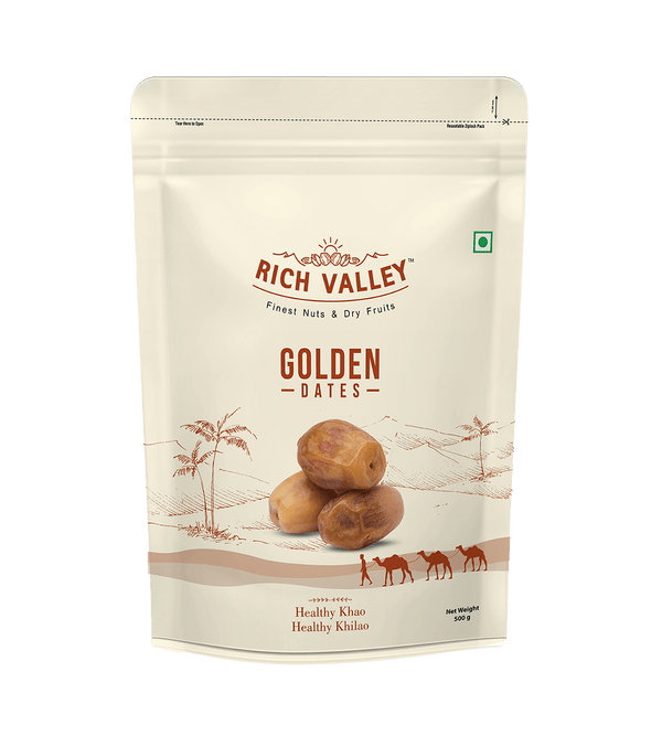 Rich Valley Golden Dates packaging on white background