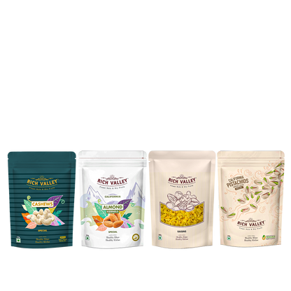 Snack Super Saver (Special) – Almond Special, Cashew Special, Pista Special, Indian Raisins