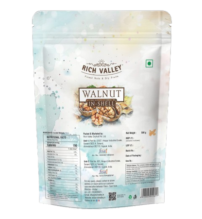 CHILE WALNUT IN SHELL 500GM POUCH