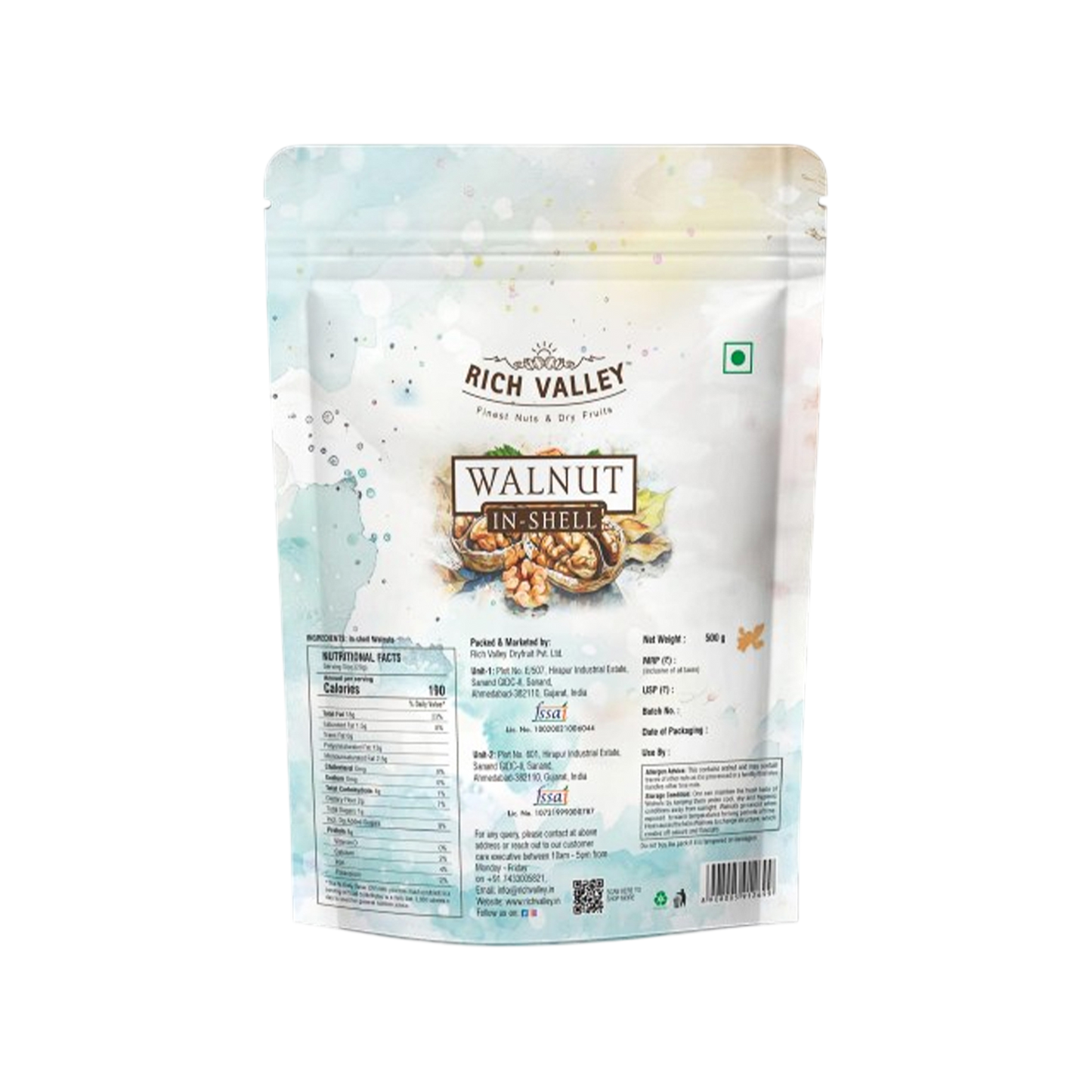 CHILE WALNUT IN SHELL 500GM POUCH