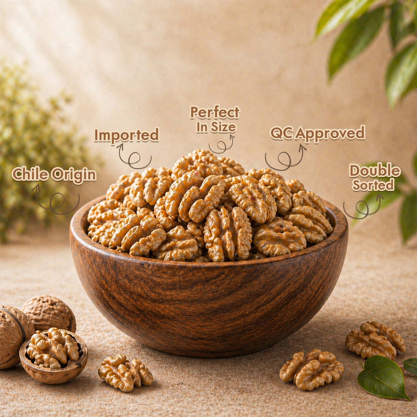 CHILE WALNUT IN SHELL 500GM POUCH
